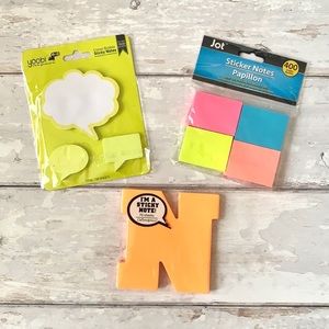 Sticky Note Tabs Bundle Post It Notes Neon Bubble Variety Pack NEW
